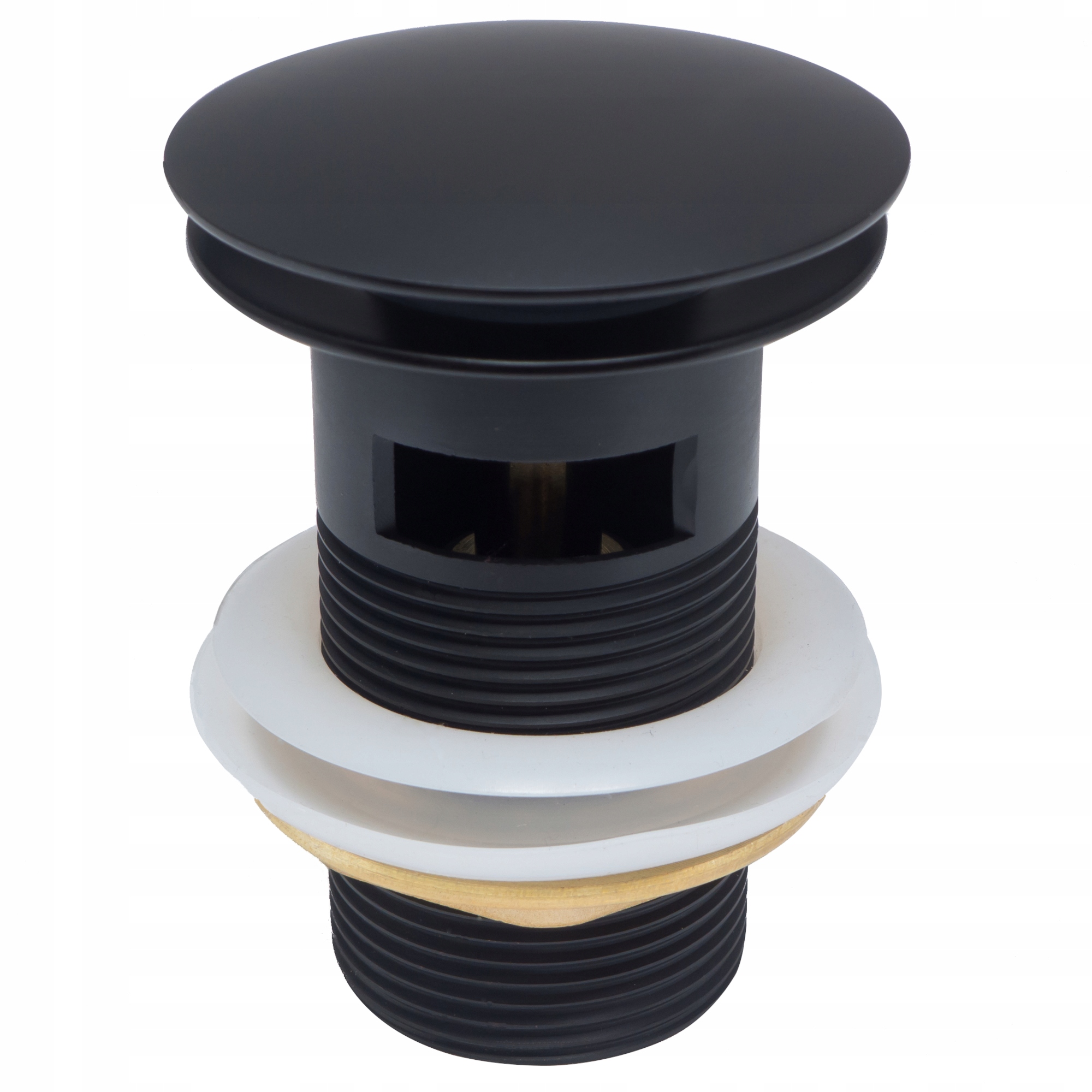 ZESTAW SYFON PÓŁSYFON UMYWALKOWY METAL CHROM KOREK KLIK KLAK Z PRZELEWEM Kod producenta AQ1112