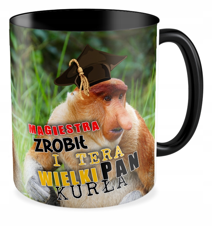 

Kubek czarny Nosacz Magister Studia Egzamin