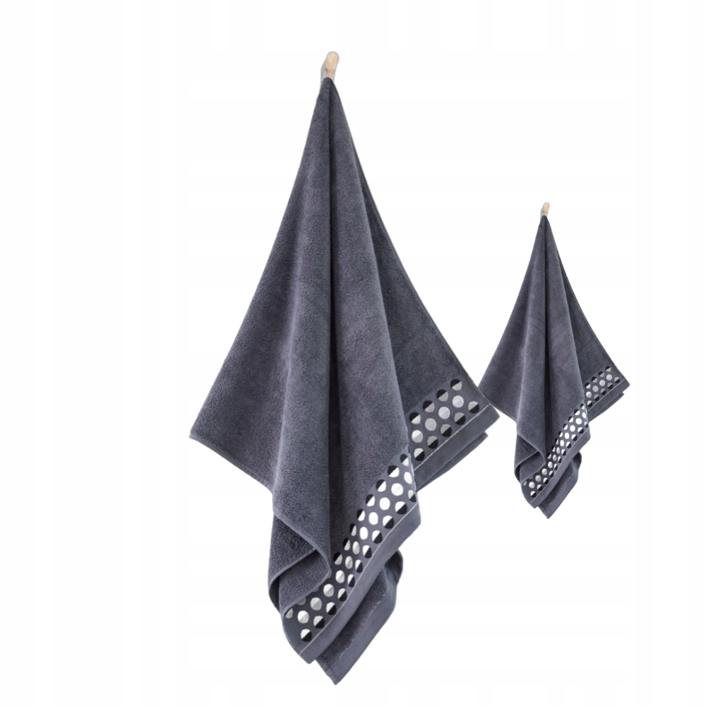 Zwoltex Zen 2 sada ručníků osuška černá 50x90 70x140