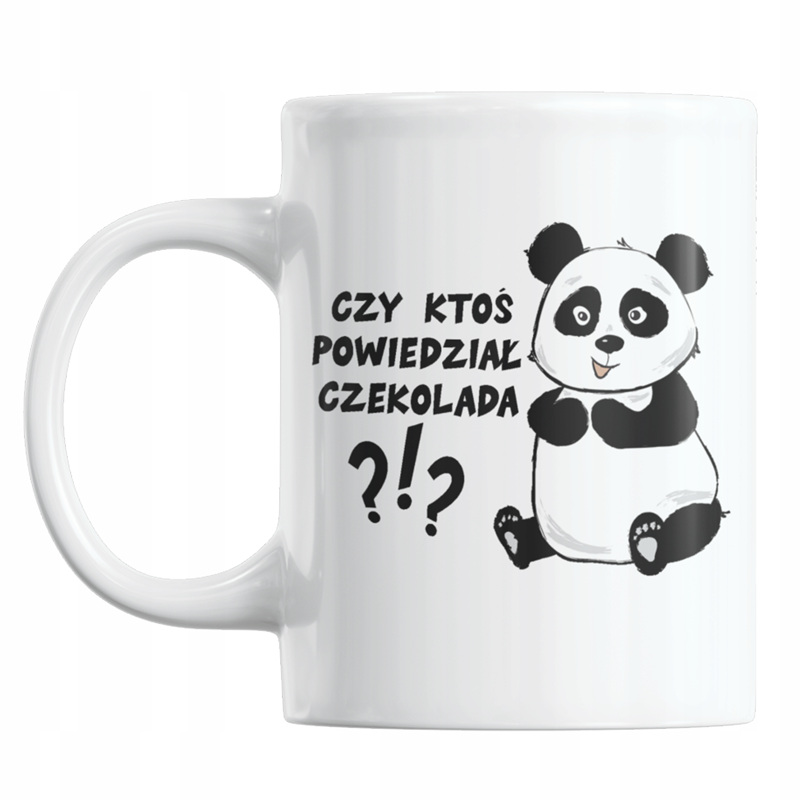 

Śmieszny kubek panda pomysł czekolada