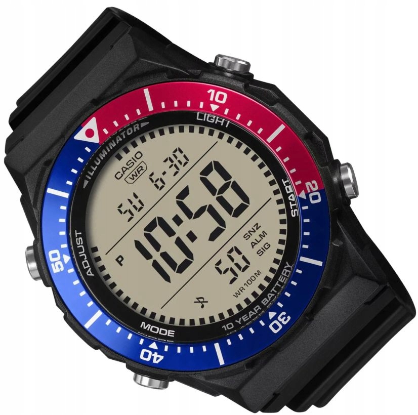 Sportovní Digitální Hodinky Casio AE-1700H-1A2VEF Pepsi Otočné Bezel Led Box