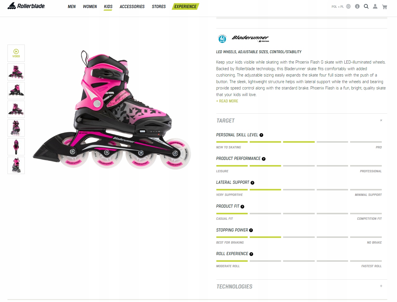 Leszno! Nowe Rolki Bladerunner Phoenix 29-33 !! Maksymalna długość wkładki 21 cm