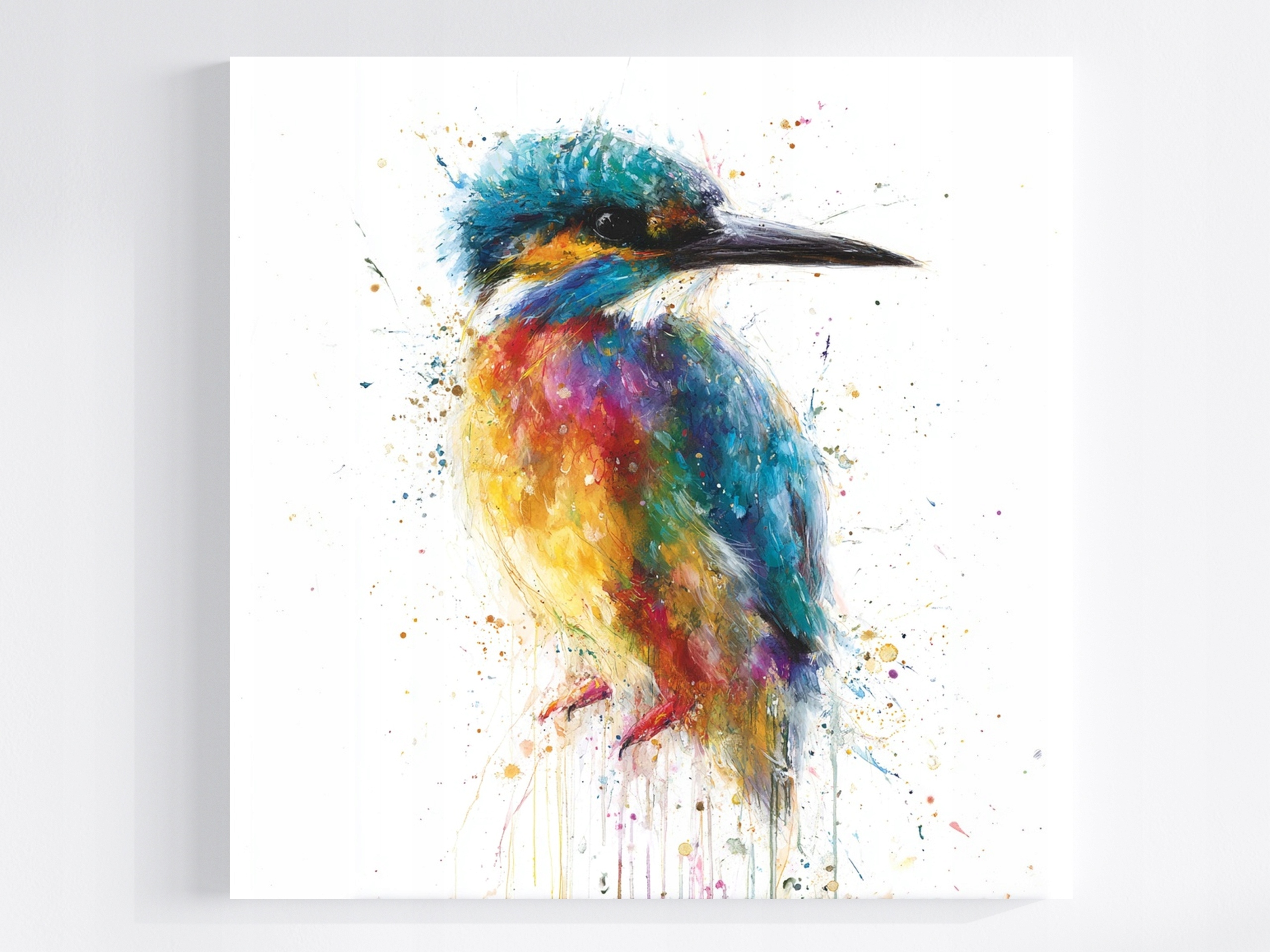 Obraz Na Plátně Canvas Příroda Barevný Pták Zimorodek 80x80