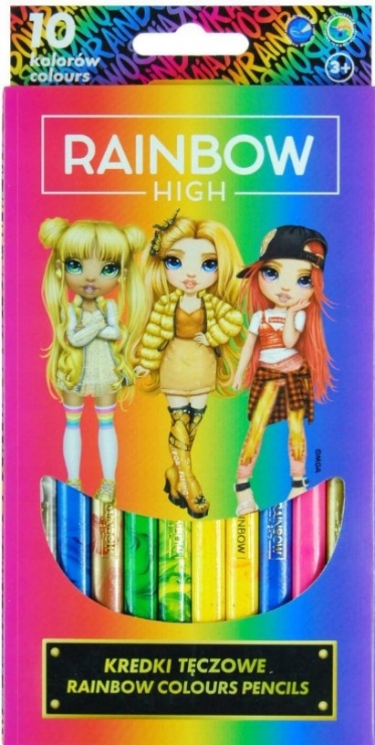 

Kredki Ołówkowe Astra Rainbow High Tęczowe 10 Kol