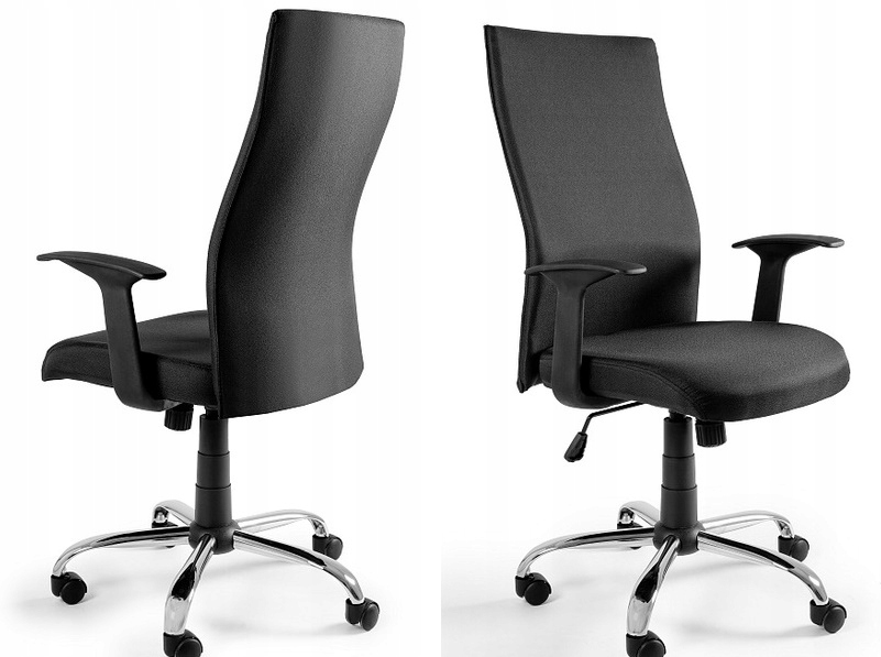 Fotel Biurowy Obrotowy do pracy i do domu Black on Black czarny