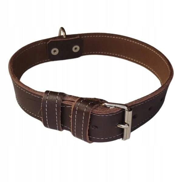 Levně Palkar obojek z kůže hlazenice pro psy 50 cm x 30 mm hnědý