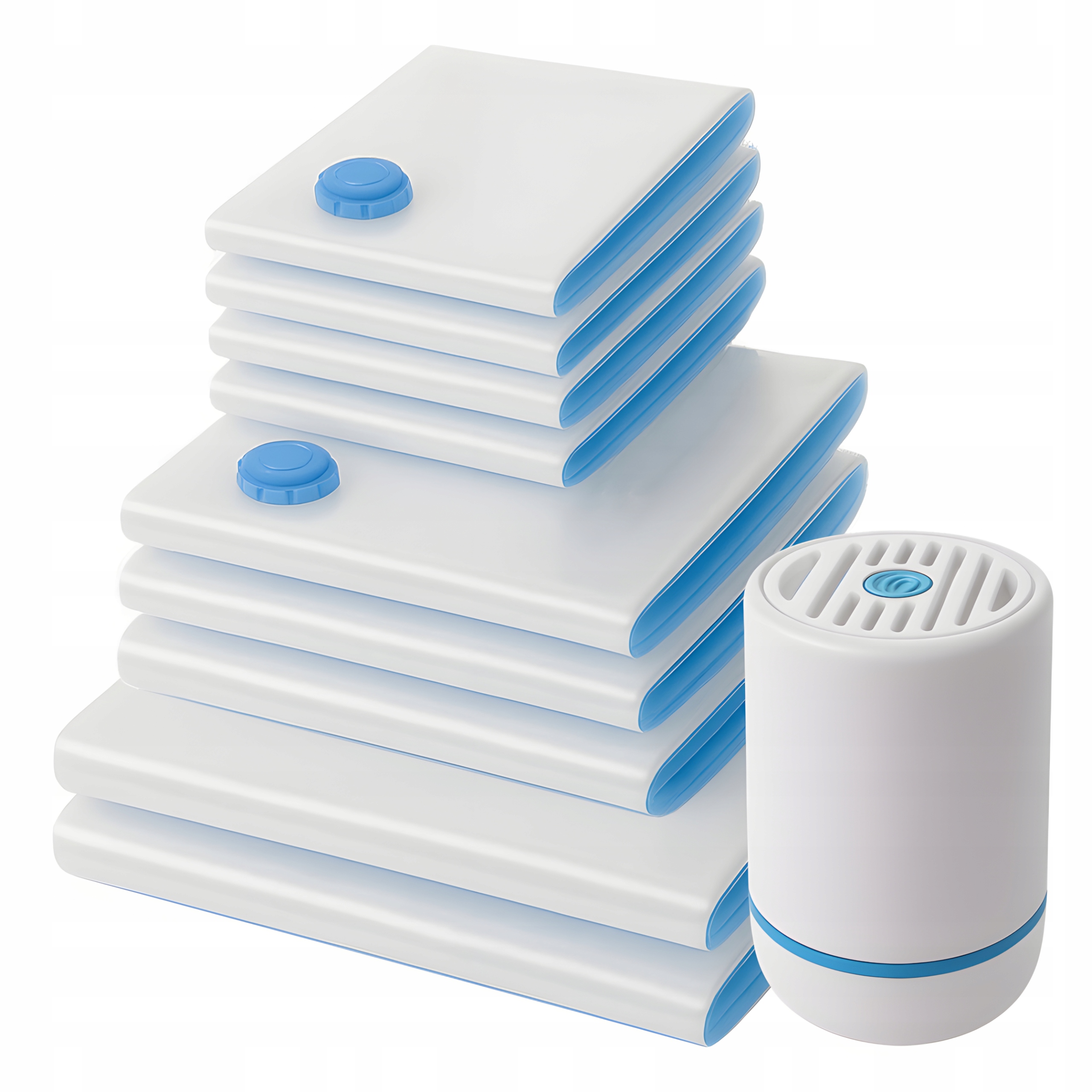 Levně 9 x Vakuové sáčky na Povlečení Deky Oblečení 40-70 cm Elektrická pumpa