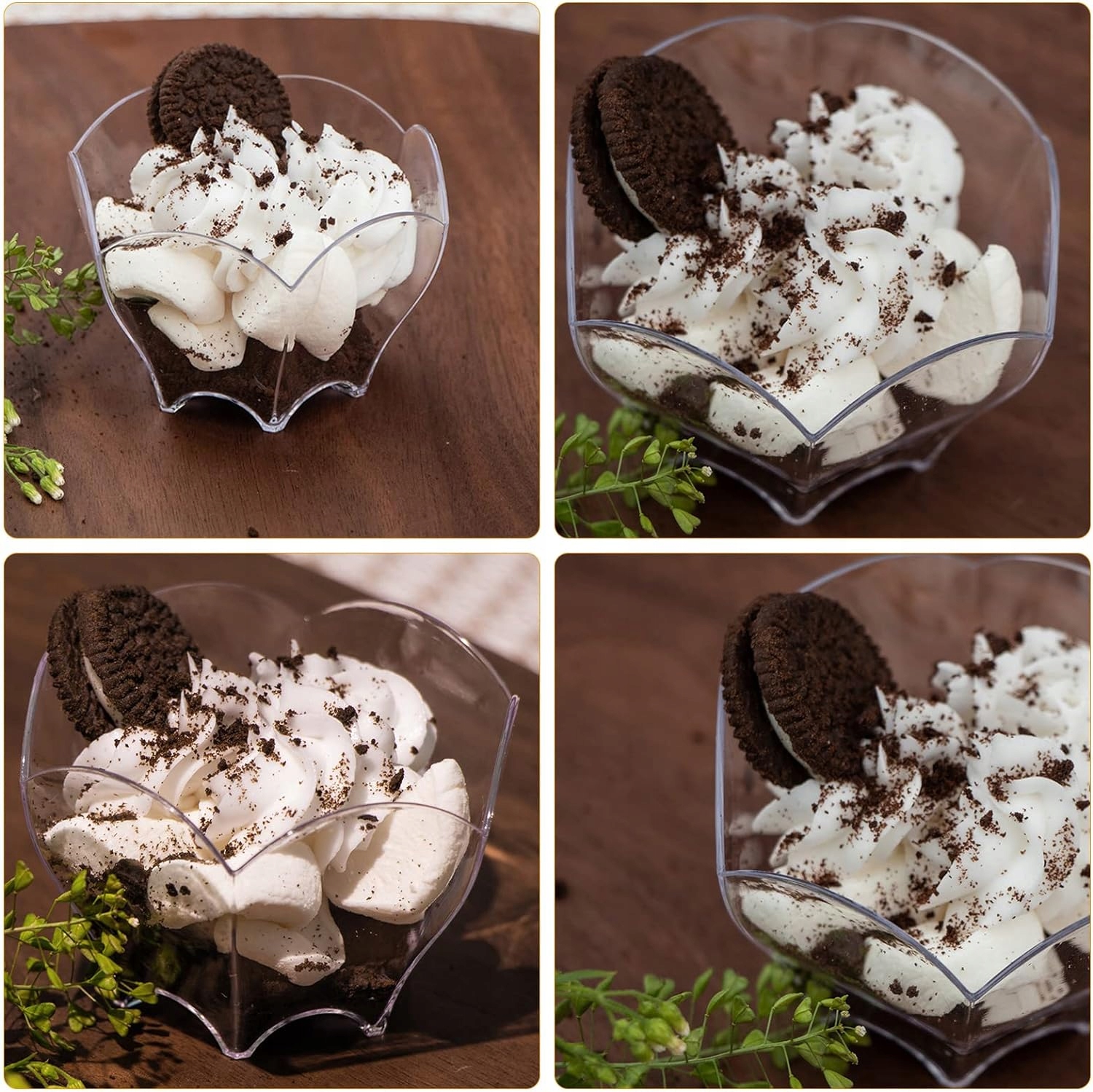 Pucharki do deserów CROWN FINGERFOOD pojemniczki wielorazowe 90ml 24szt Rodzaj pojemniki