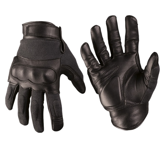 Mil-Tec Rękawice Taktyczne Skórzane Czarne XL