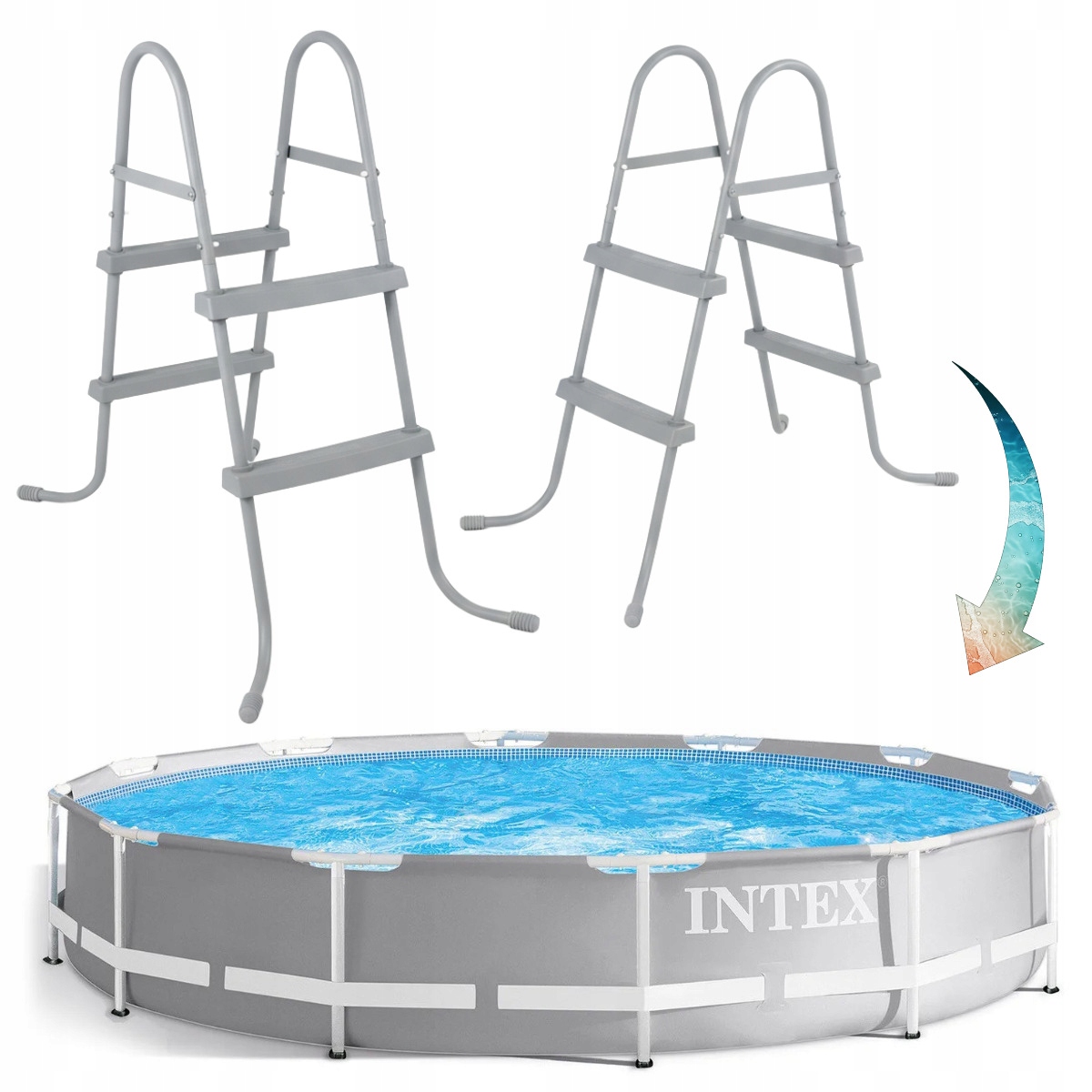 Bazénový žebřík s bezpečným stabilním schodištěm do bazénu Intex 26712