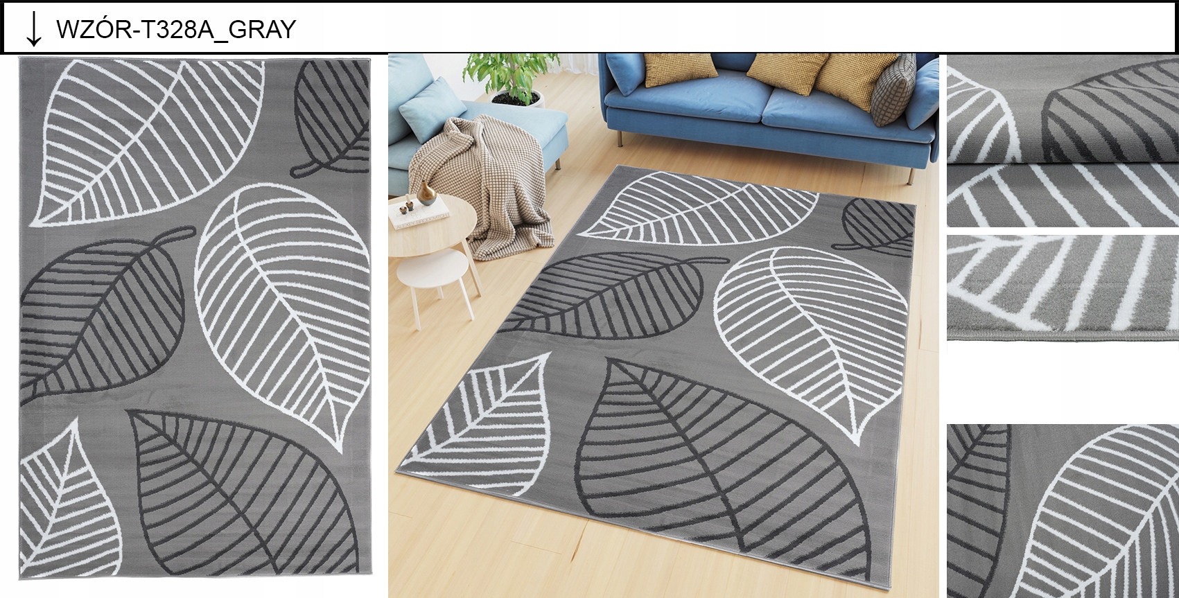 DYWAN 80x150 CANVAS BCF MIĘKKI BCF SOFT Długość 150 cm