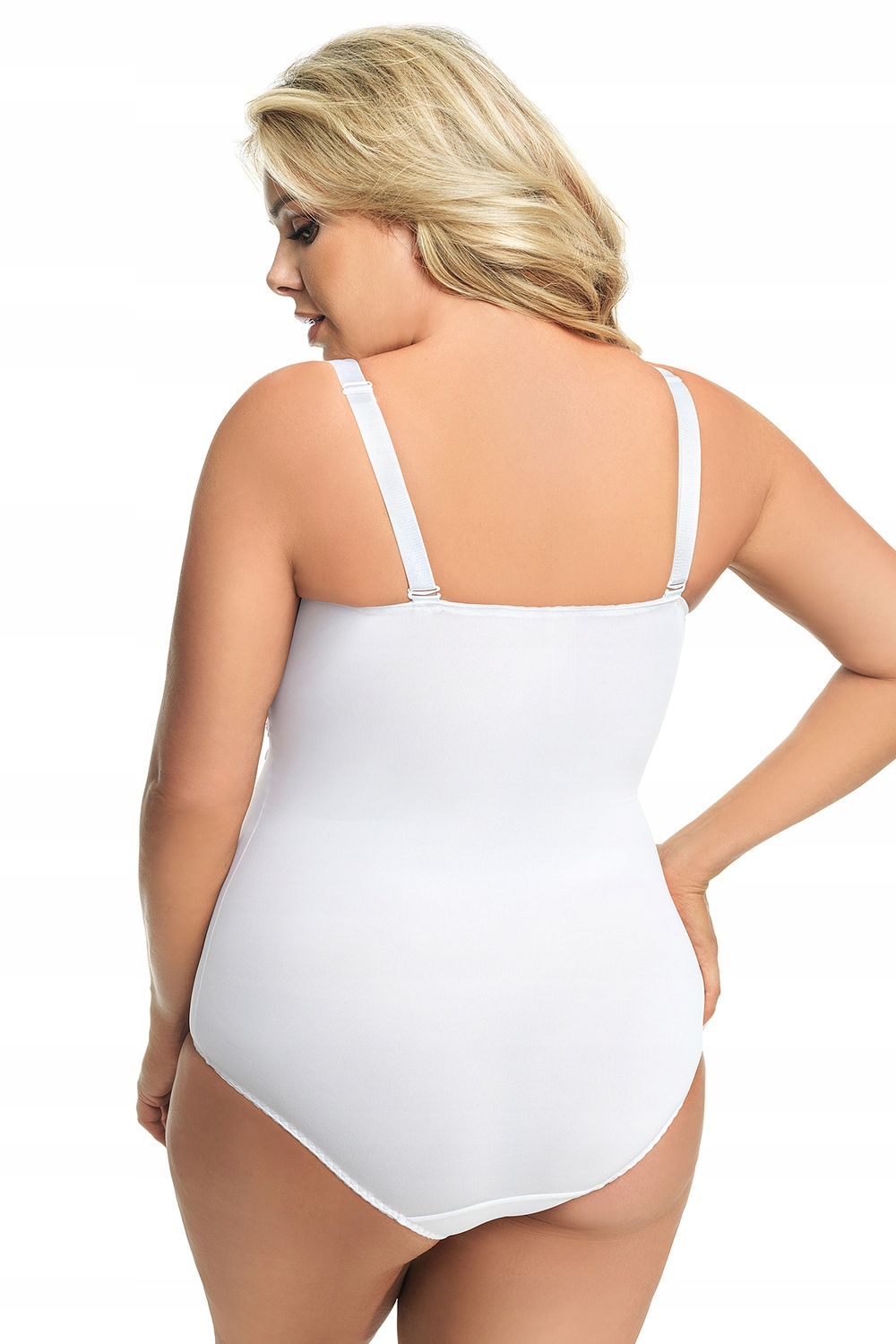 Modelujące BIAŁE body GORSENIA G184 LIVIA, 75F Rozmiar 75F