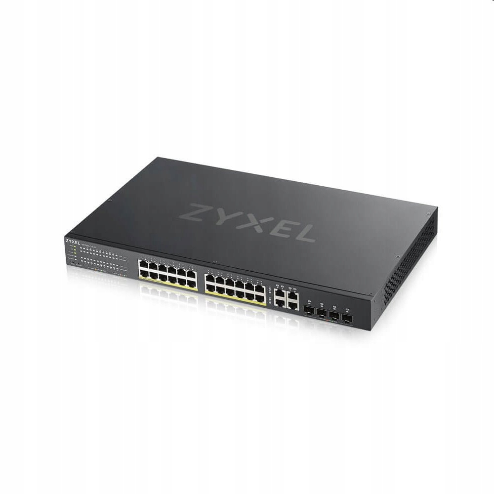 Zyxel GS1920-24HPv2, 28 Port Smart Managed PoE Switch 24x Gigabit Copper…