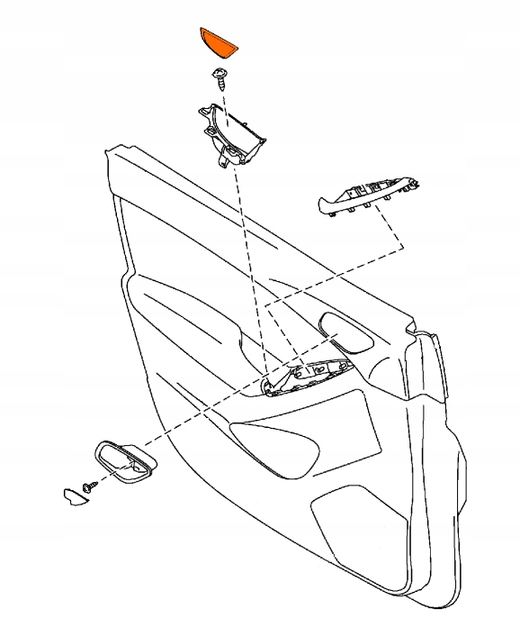ZAŚLEPKA ŚRUBY WNĘKI KLAMKI RĄCZKI DRZWI PRZEDNICH LEWYCH MAZDA CX-5 Producent części Mazda OE