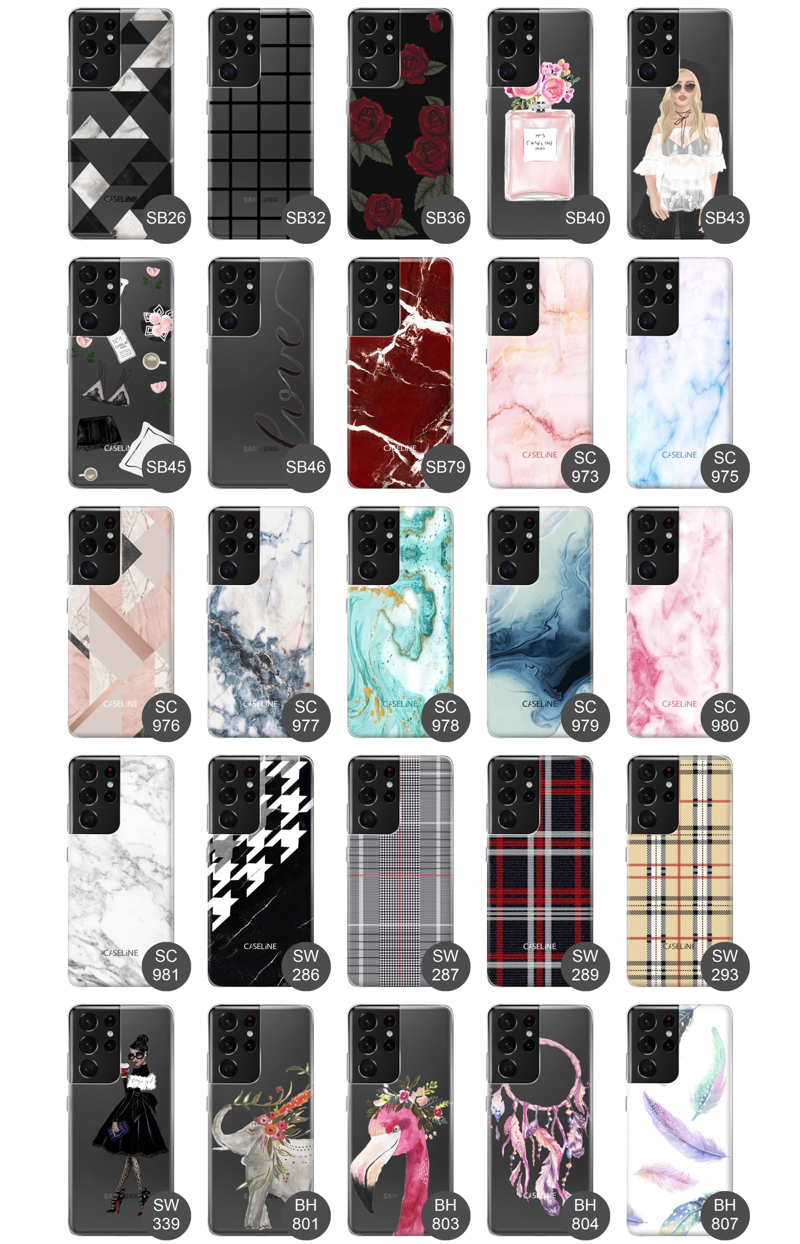 Etui do Samsung S21 ULTRA case guma wzory silikon