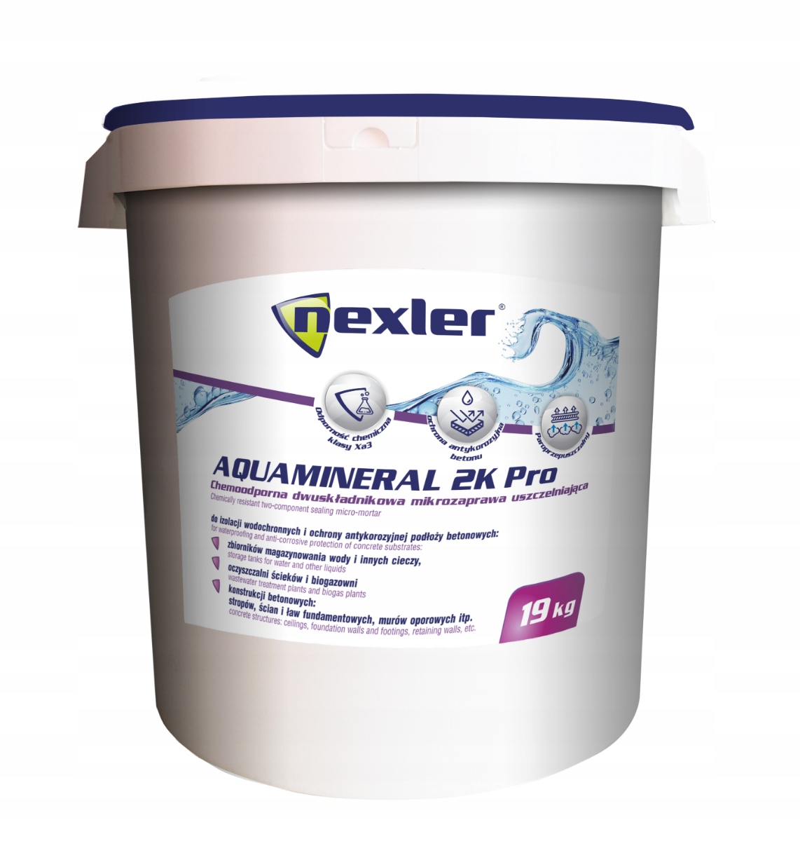 Nexler Aquamineral 2K Pro Chemoodporna, dwuskładnikowa mikrozaprawa uszczel