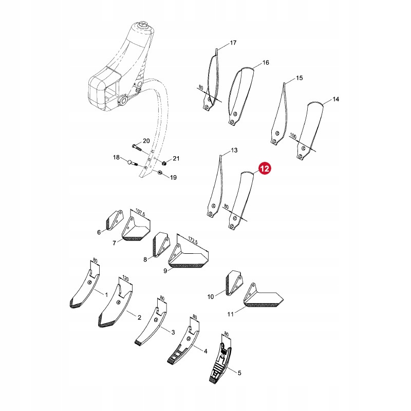 Osłona grząd. lewa Horsch Mandam Tolmet 34060858 Numer katalogowy części 5 603 134 060 858