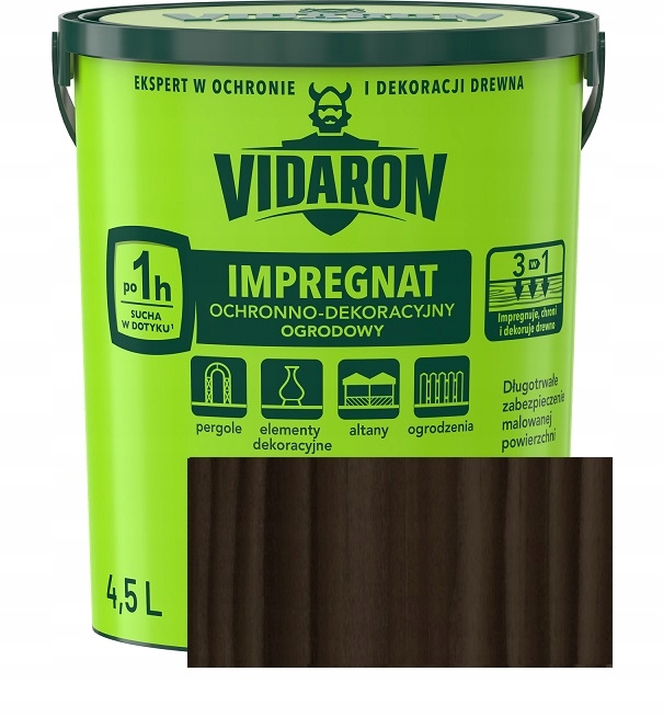 Vidaron Impregnat Ogrod. R08 Palisander Ciem 4.5L