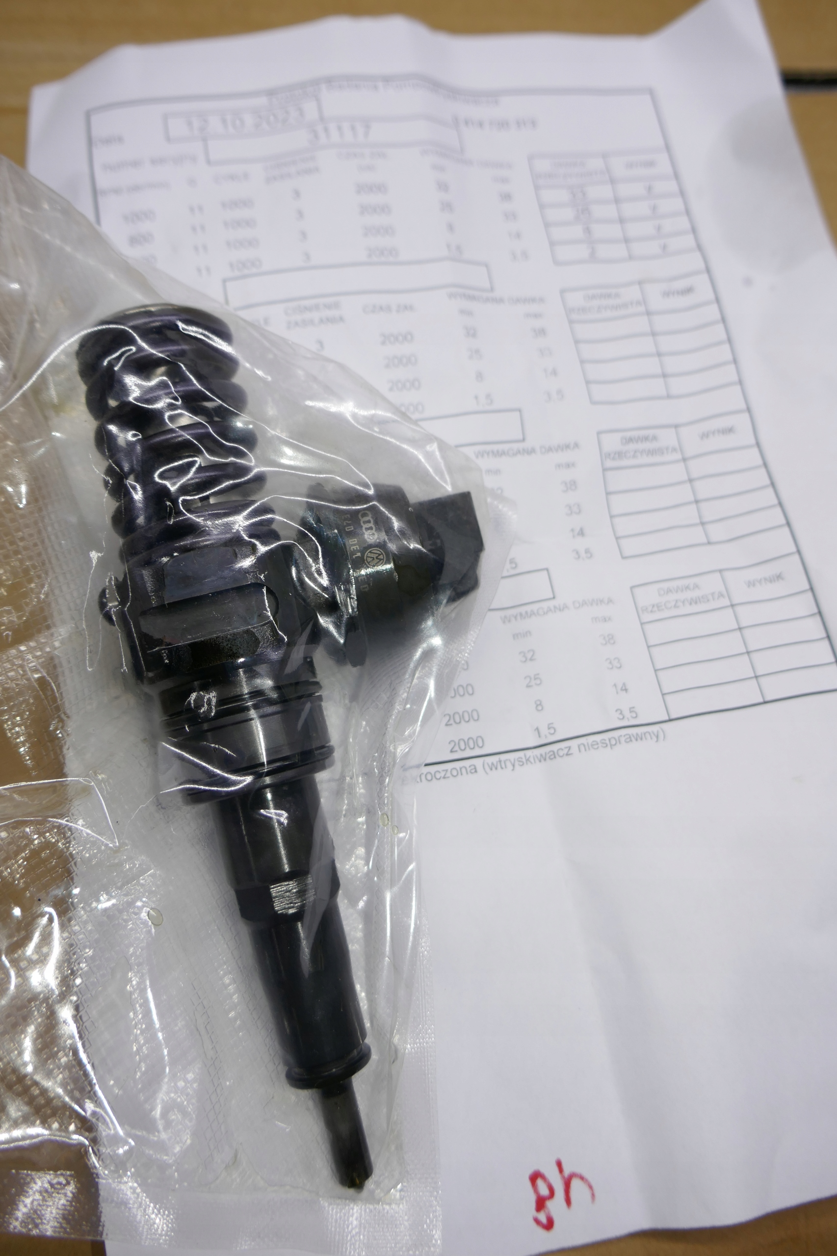 POMPOWTRYSKI 1,9TDI 105KM 038130073BN 0414720313 BLS WYDRUK TEST Numer katalogowy części 038130073BN