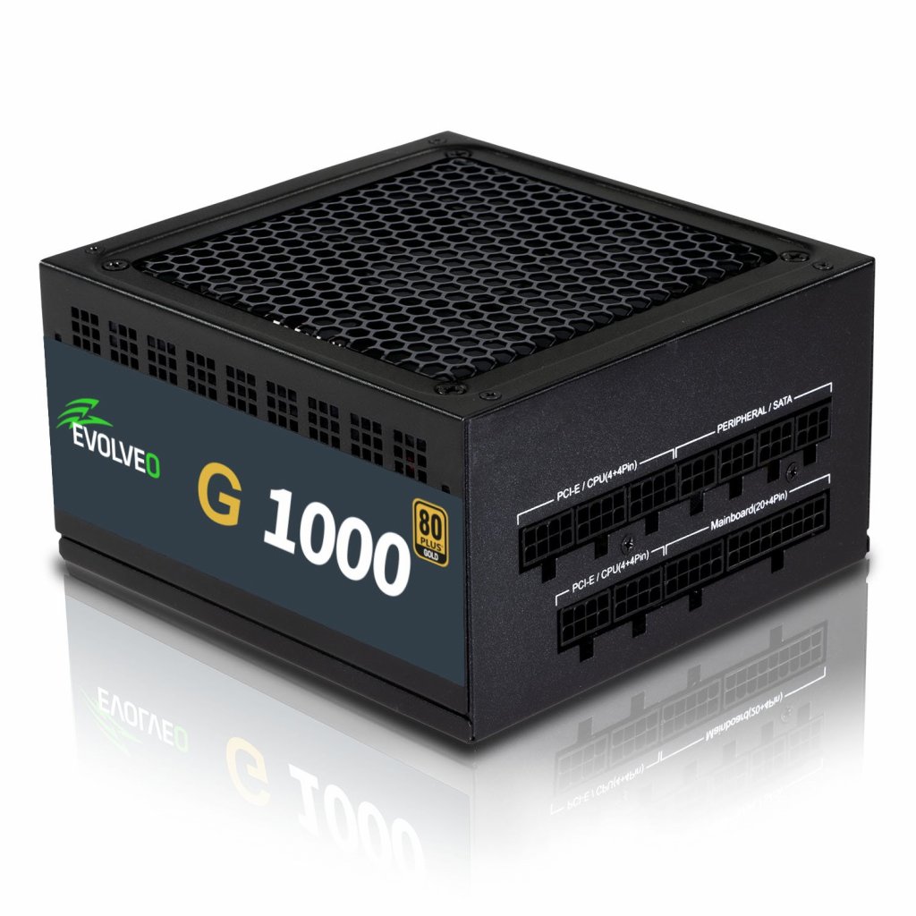Evolveo G1000/ 1000W/ Atx 3.0/ 80PLUS Gold/ Modular EG1000R