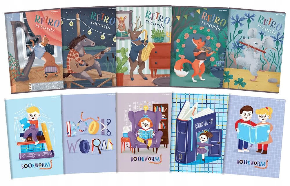 10X ZESZYT TOP 2000 A5 32 KARTKI KRATKA + MARGINES