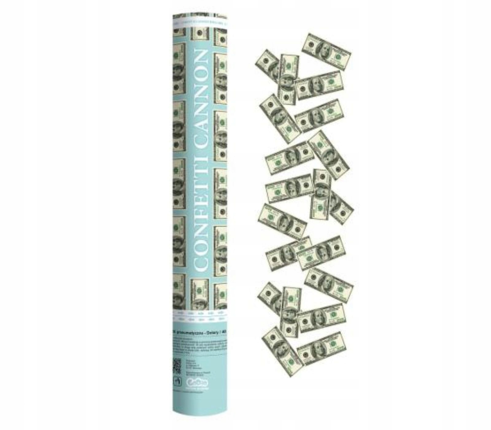 KONFETTI PNEUMATYCZNE 40 CM -DOLARY