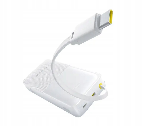 Power banka Baseus Bipow 2 20000mAh 20W s kabelem Usb-c bílá