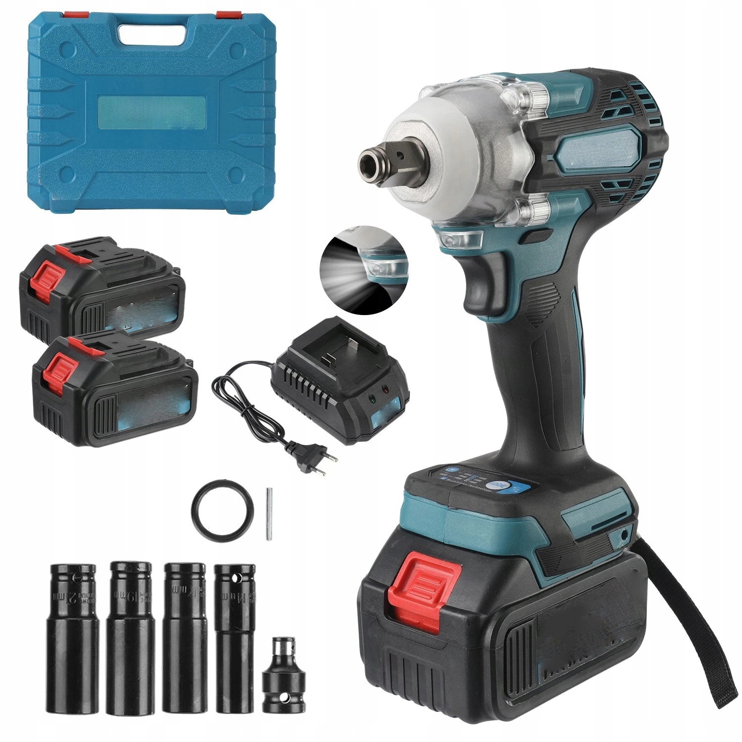 Příklepový Klíč Bezkartáčový Šroubovák 3V1 320Nm Set 2x Aku 3.0AH 21V