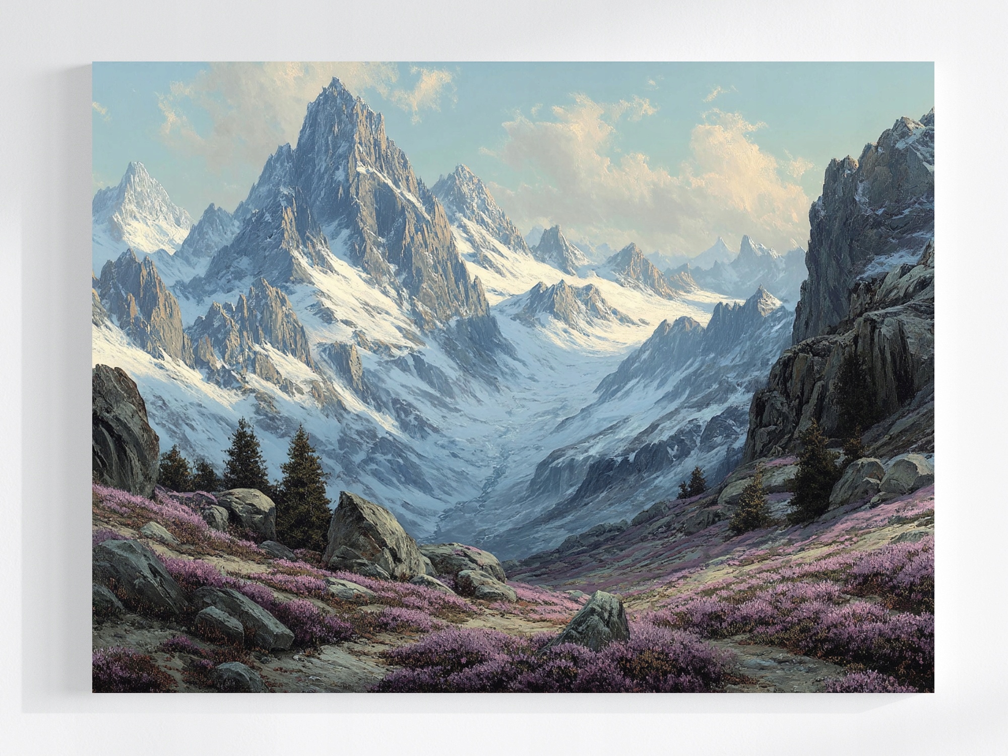 Obraz Na Plátně Canvas Krajina Tatry Alpy Hory Skály Sníh Vřesy 100x75
