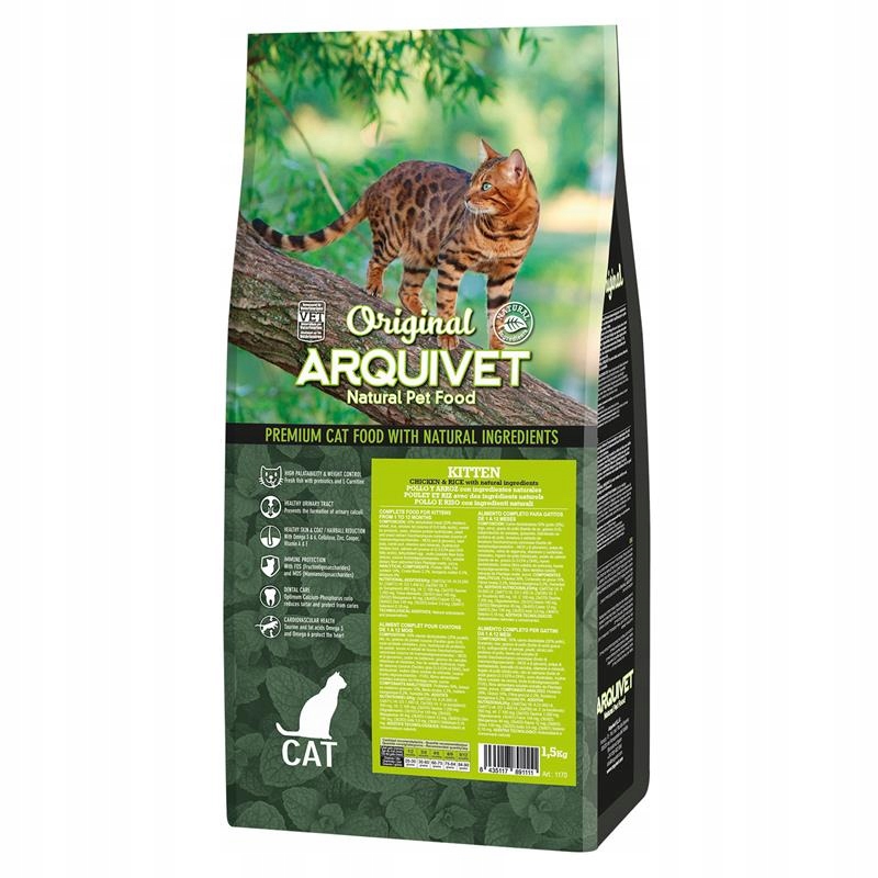 Arquivet Cat Original Kitten pro koťata s kuřecím masem 7 kg