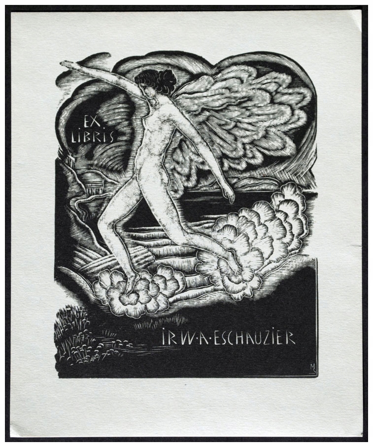 *KP* Mrożewski Stefan (4) Ex libris IR. W.A. Eschauzier, X2, 1949