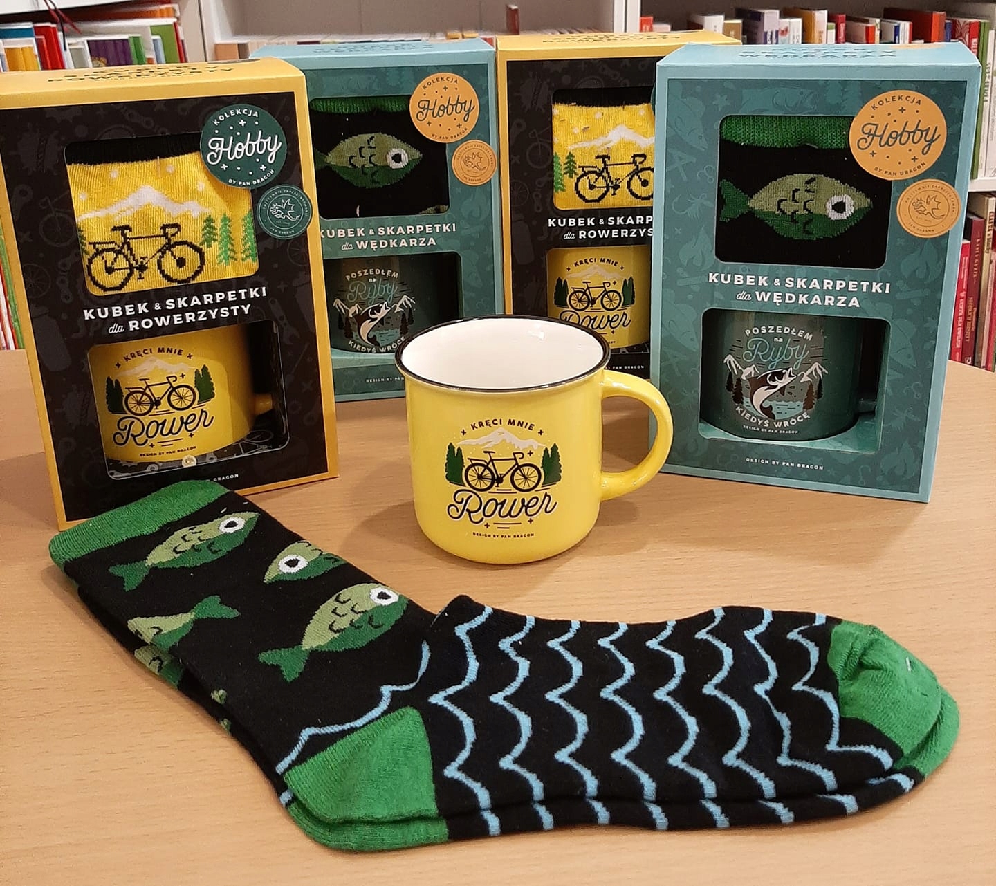 ZESTAW KUBEK+SKARPETY PREZENT NA ŚWIĘTA DLA ROWERZYSTY ROWER DLA FACETA Marka PAN Dragon