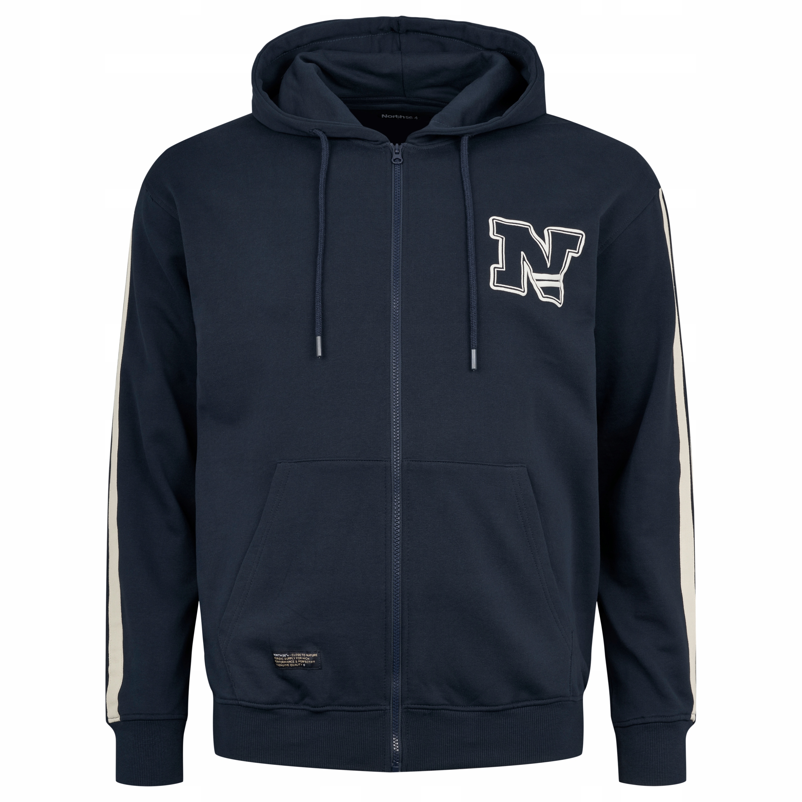 North Velké Rozměry Tepláková Rozepínací Mikina S Kapucí 3XL 146 cm