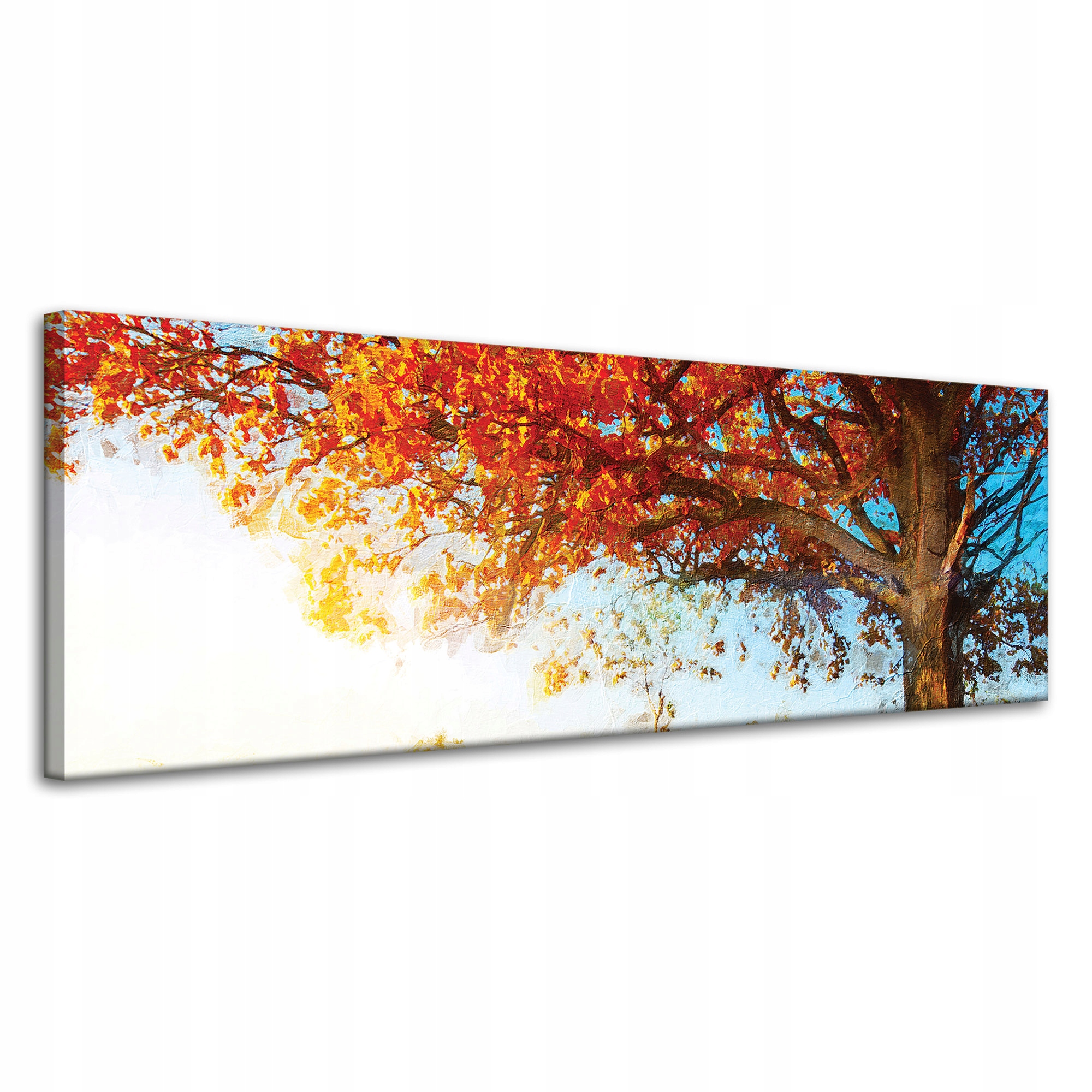 Obraz na plátně Krásný strom Červené listy Podzim 120x40 cm