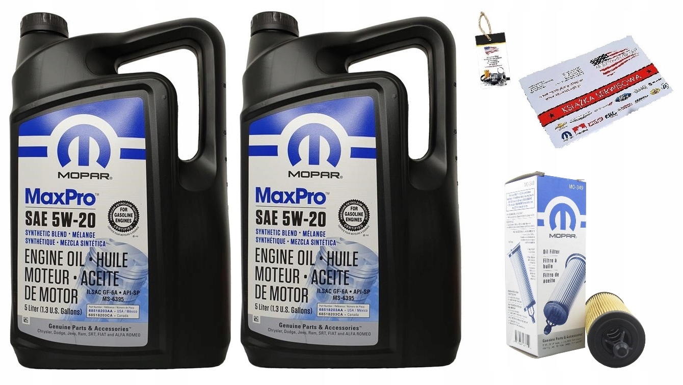MOPAR 5W20 10L + FILTR 68191349AB/MO-349 + GRATISY