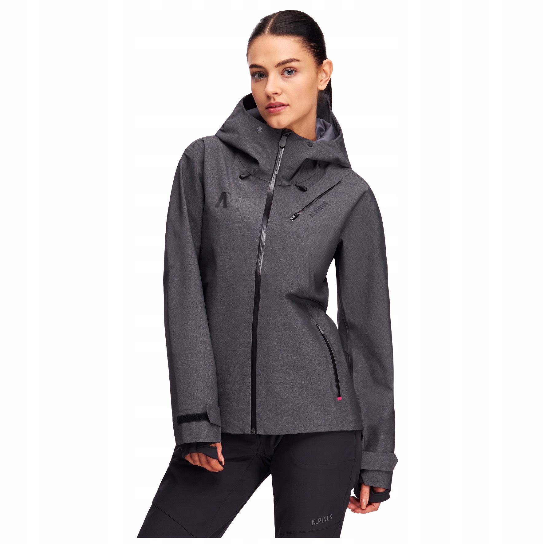 Kurtka Damska Softshell Alpinus Gingera Wodoszczelna Oddychająca Czarna XL