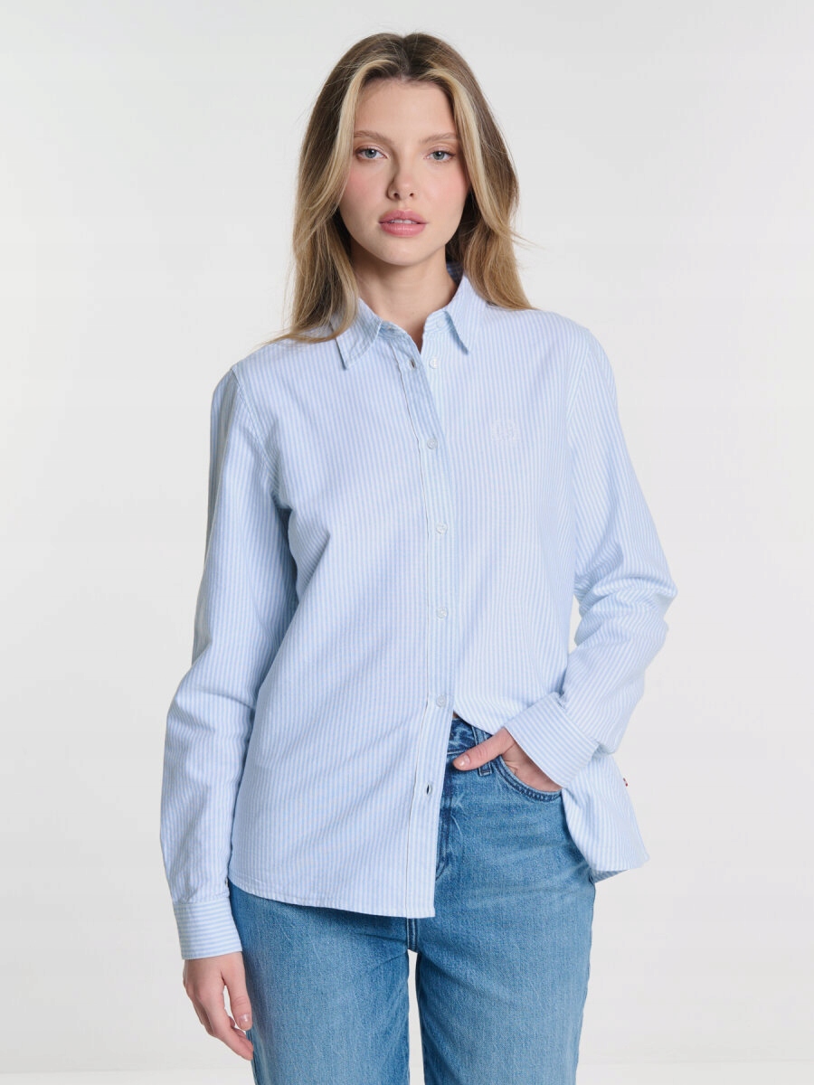 BIG STAR KOSZULA DAMSKA W PRĄŻEK JASNONIEBIESKA YOLANDA 400 S