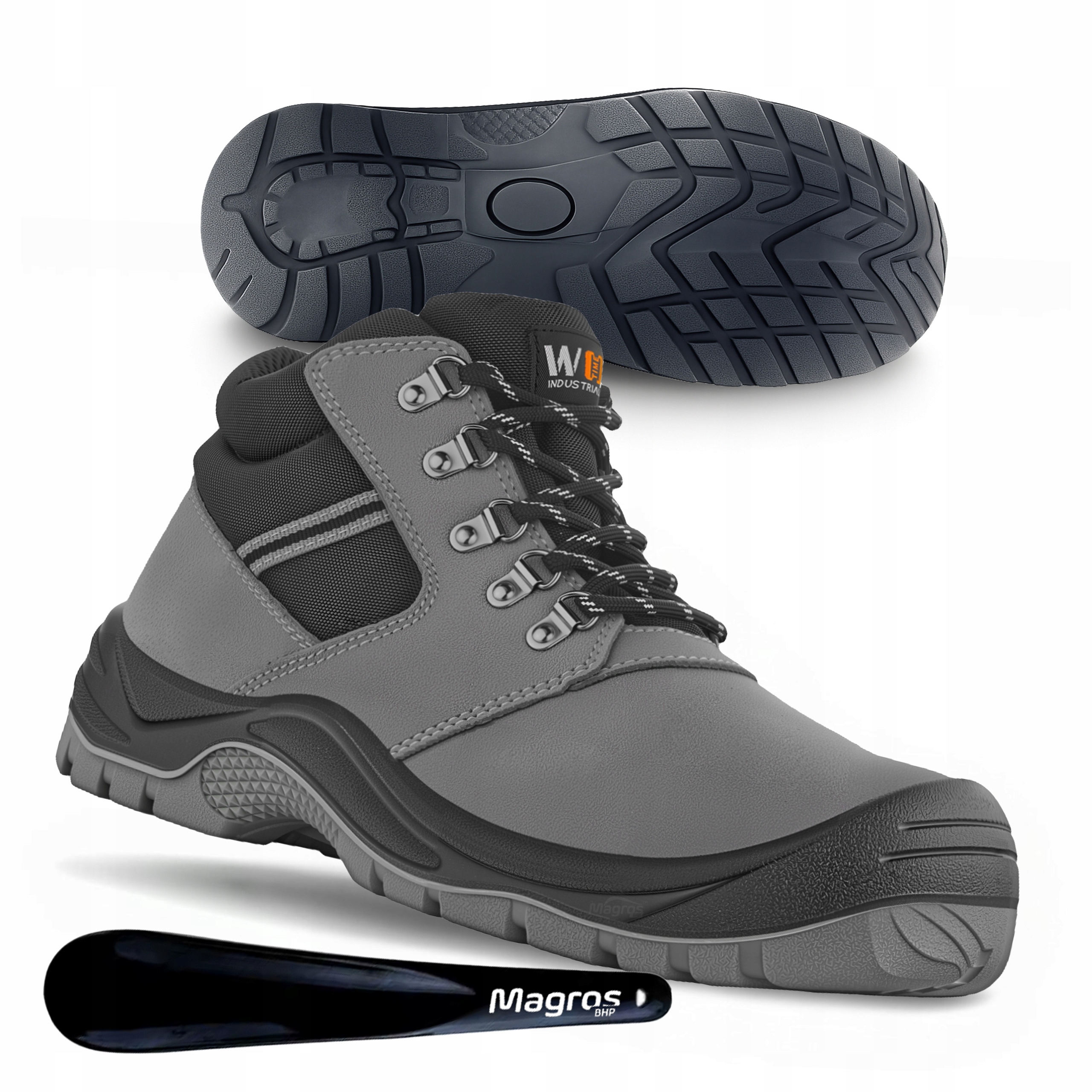 Buty Robocze Trzewiki Męskie Bez Podnoska Obuwie Skórzane Bhp VM Burgas O2