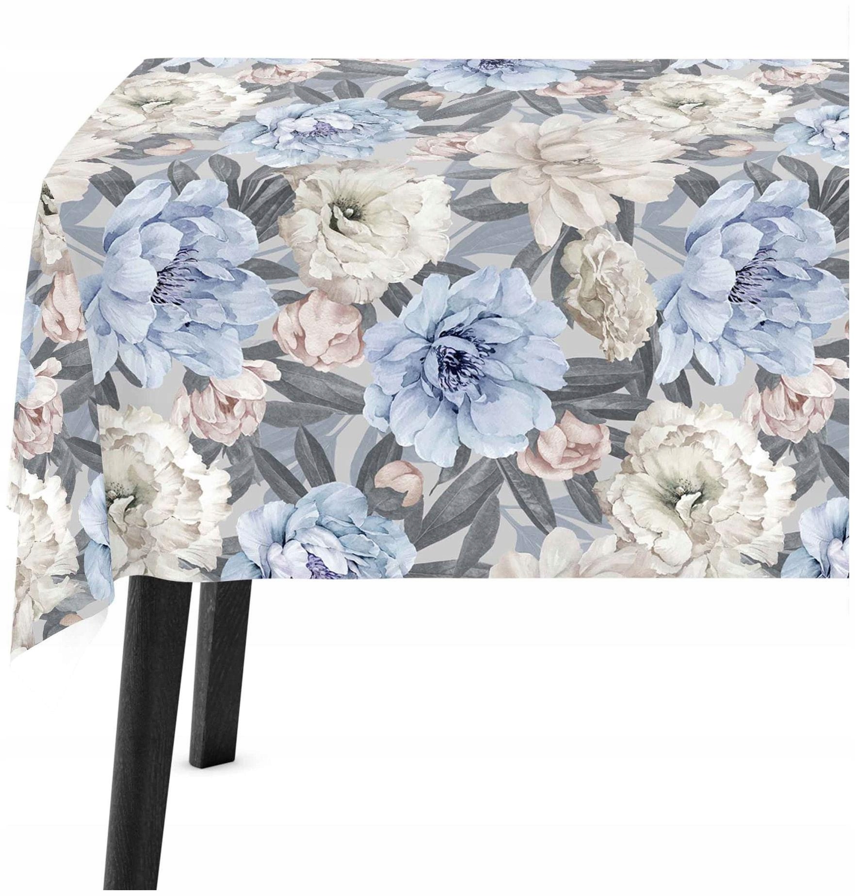Ubrus na stůl 140x220 Modré Květiny 9251
