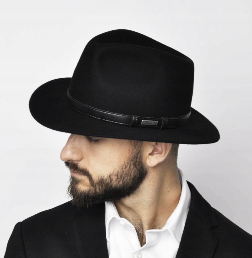 

Kapelusz męski fedora Tristan crushable czarny 60