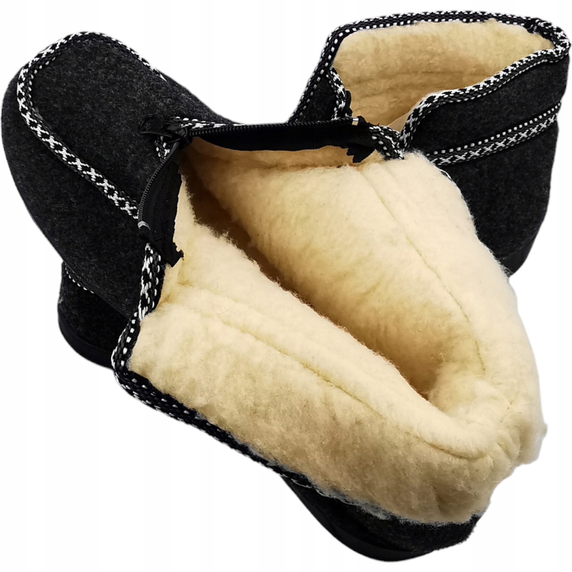 CIEPŁE KAPCIE FILCOWE DAMSKIE BAMBOSZE GÓRALSKIE P3 Marka inna