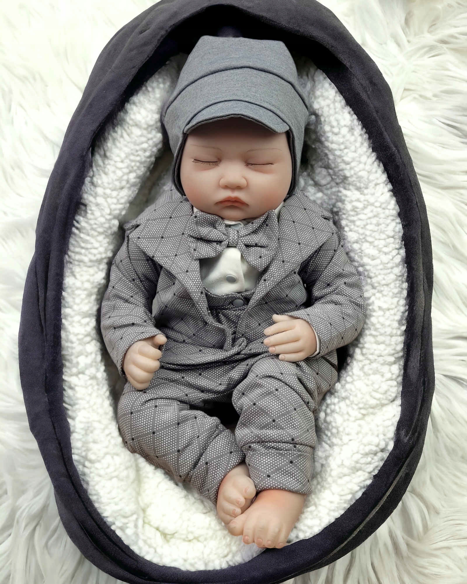 Garnitur niemowlęcy Ubranie na chrzest dla chłopca 3 częściowy 62 Rozmiar 62