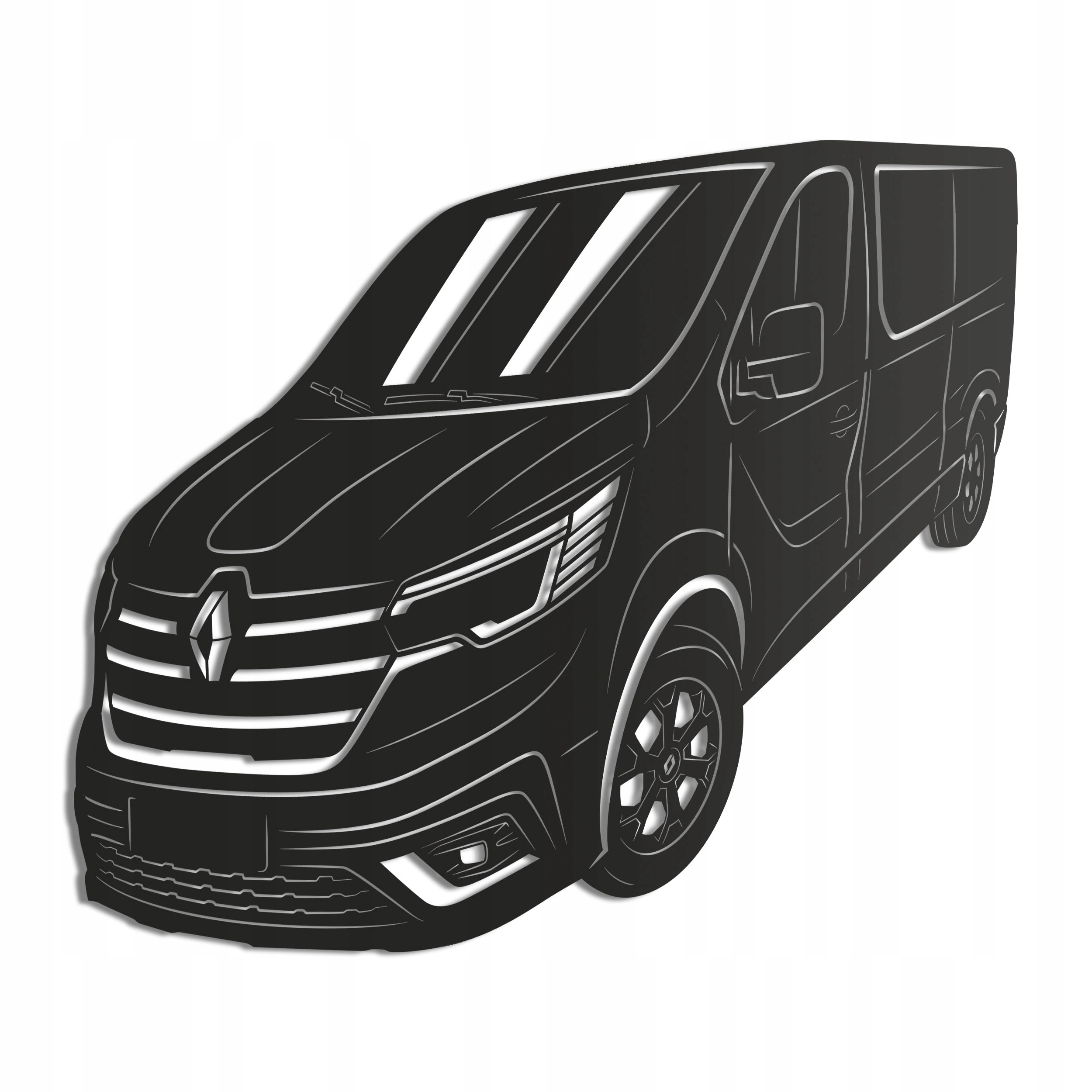 Dřevěný 3D obraz Renault Trafic Minibus Nástěnný Dárek XL