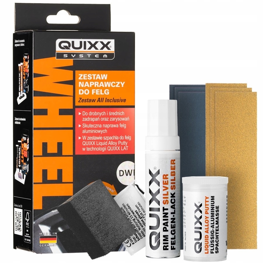 Zestaw naprawczy do felg QUIXX / Alkotest w zestawie !