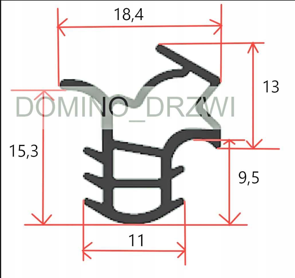 USZCZELKA DO DRZWI ZEWNĘTRZNYCH ANTRACYT GRUBA 1m Kod producenta STL 7502