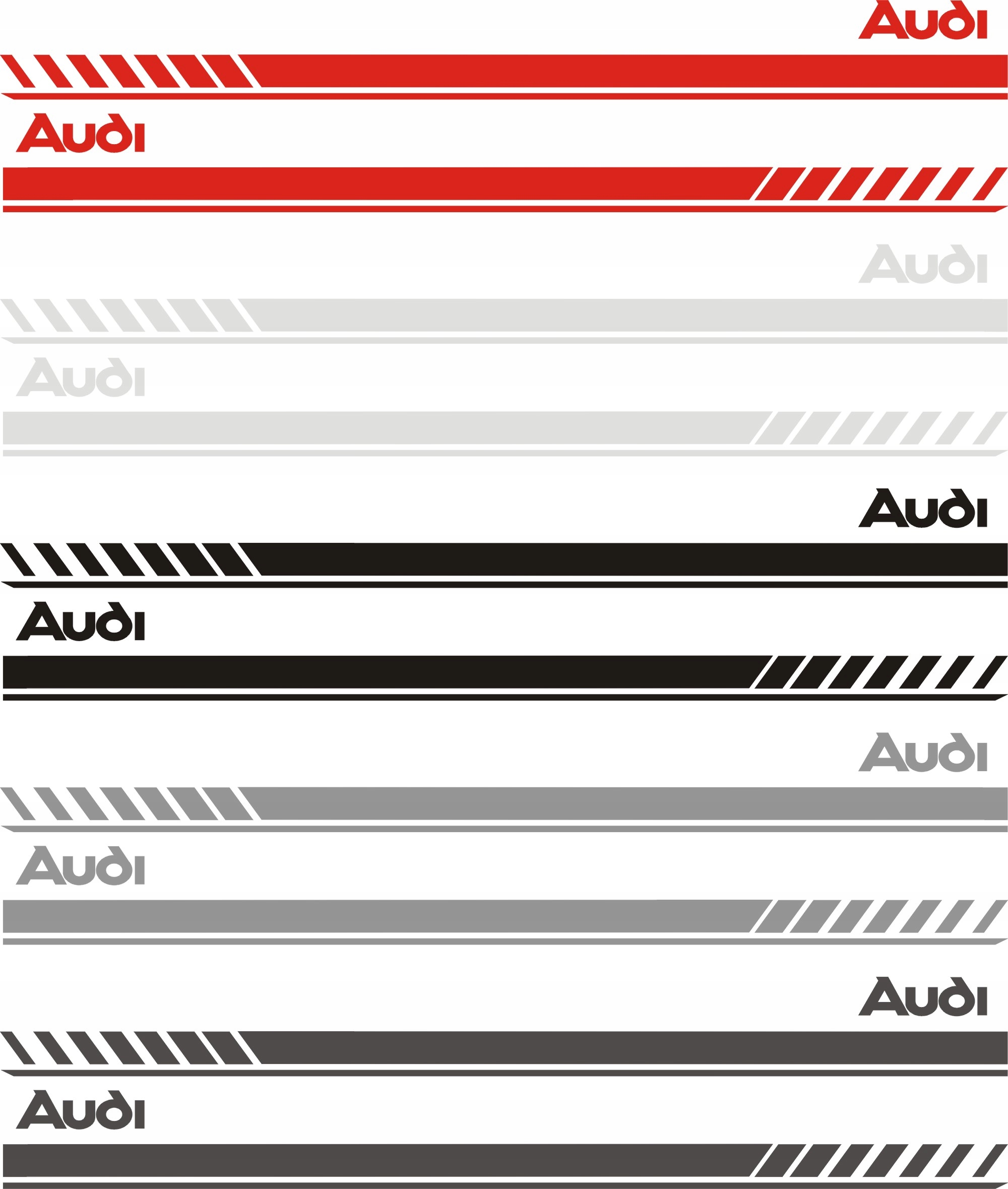 Audi LETTERS + BELTS 180cm авто стикер тюнинг