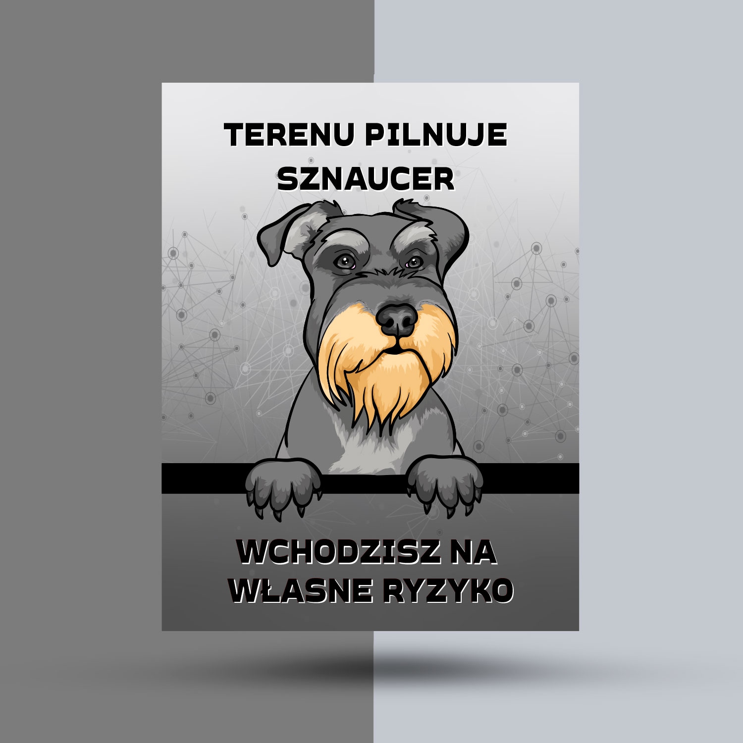 

Tabliczka metalowa furtka sznaucer pieprz i sól