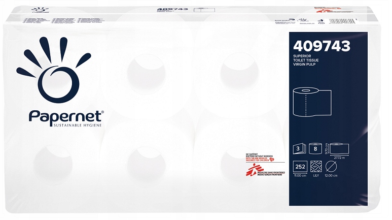 

Papier toaletowy Papernet 3-warstw. 8 rolek biały
