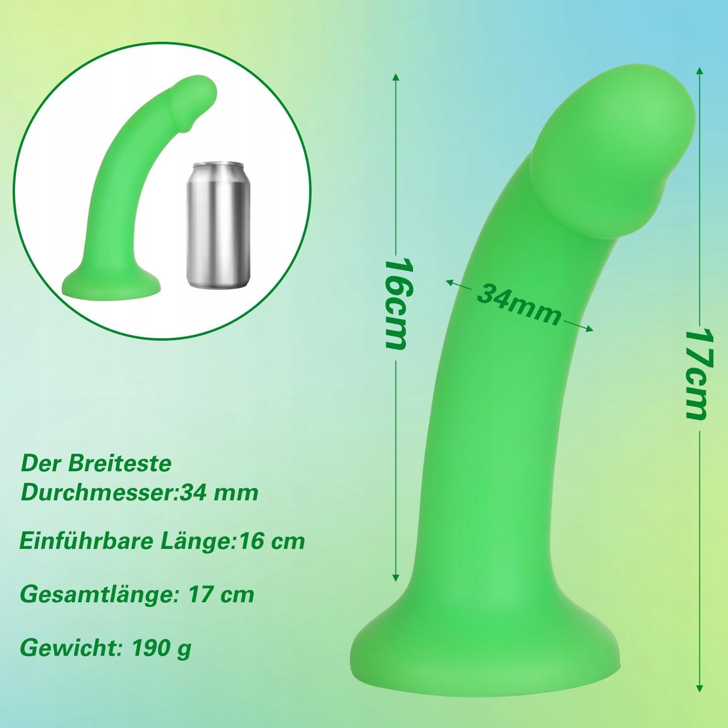REALISTISCHER DILDO Silikonowy Dildo 17CM Z Silikonu Z Przyssawką — miniatura 5