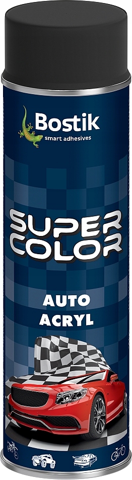 Bostik Auto Acryl Lakier Akrylowy 500ml Czarny mat Aerozol Spray